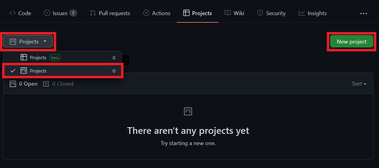 Dragging an Issue onto a project board